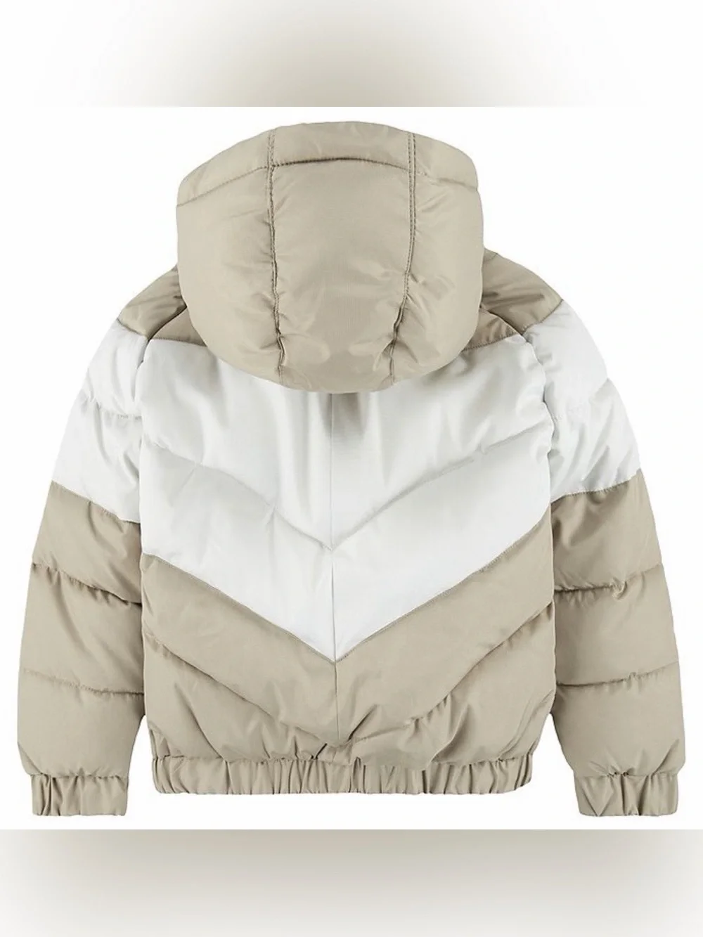 New Toddlers 24m Nike Hooded Chevron Puffer Jacket Midweight Water Resistant